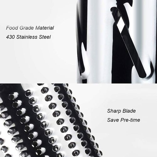 Black Manual Rolling Vegetable Slicer - Multipurpose Kitchen Vegetable Cutter | Easy Hand-Crank Potato Cutter and Vegetable Chopper | Restaurant Essential