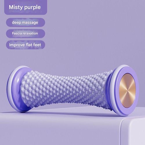 Portable Deep Tissue Massage Ball - Compact Foot & Muscle Relief Tool for Plantar Fasciitis, Yoga & Travel | Purple High-Density