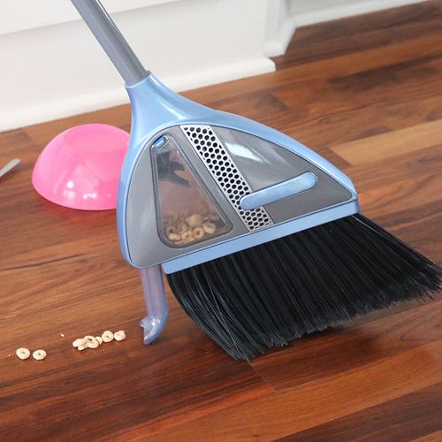 2-in-1 Sweeper and Vacuum: Electric Handheld Broom with Cleaning Brush - Multi-Surface Cleaner