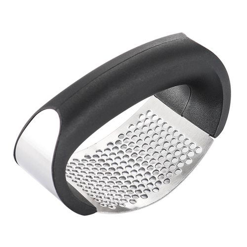 Portable Stainless Steel Ring Garlic Press - Effortless Handheld Crusher for Minced Garlic, Compact Kitchen & Travel Tool
