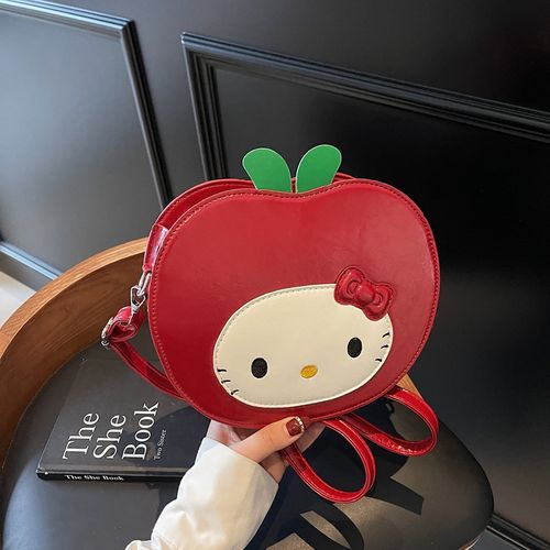 Convertible Hello Kitty Backpack - PU Leather Multi-Way Bag (Shoulder+Crossbody+Backpack)