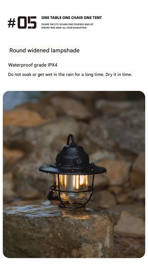 Black Pine Cone Camping Lantern - Portable 4-Level Dimmable Lantern with Long Battery Life | Retro Handheld Hanging Lamp, Waterproof Emergency Tent Light for Camping