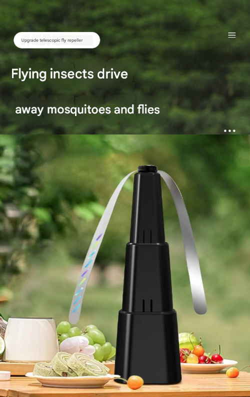 Triangular Battery-Powered Cross-Border Fly Fan - Mosquito & Fly Repellent Fan with Retractable Blades | Compact Insect Deterrent Fan for Indoor Use