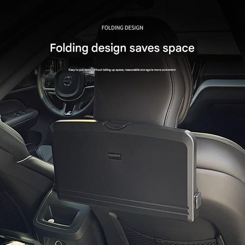 Foldable Car Backseat Tray - Multi-Function Meal Stand w  Collapsible Cup Holder & Tablet Slot | Crash-Tested Organizer for Kids & Road Trips