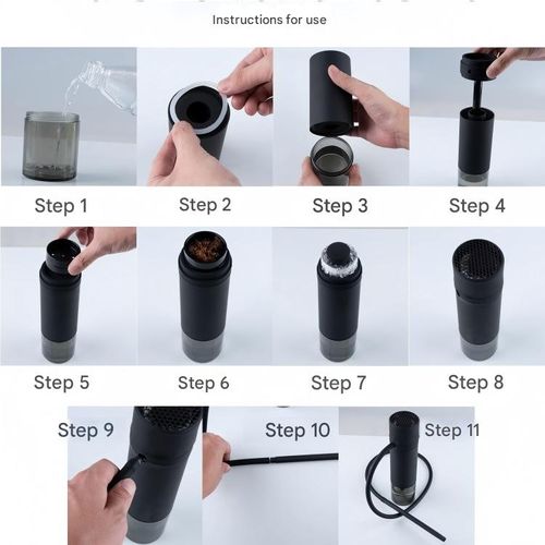 Portable Arabic Hookah Set - Detachable & Easy-Clean for Home | Car Travel, Compact Shisha Cup ( Black)