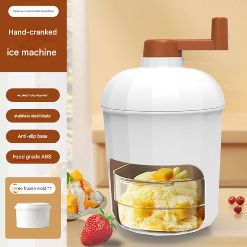 Portable Hand-Crank Ice Shaver - Compact Manual Snow Cone Maker for Home| Stalls | No-Electricity Needed