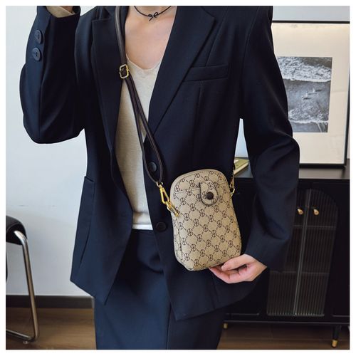 2025 New Khaki Retro Shell Bag Women's Bag - Fashionable Niche Presbyopia Mini Shoulder Bag | Lightweight and Compact Mobile Phone Bag, Retro Charm