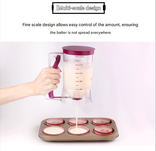 Cupcake Batter Dispenser - Efficient Handheld Funnel Batter Dispenser | Precision Batter Separator for Cupcake Baking