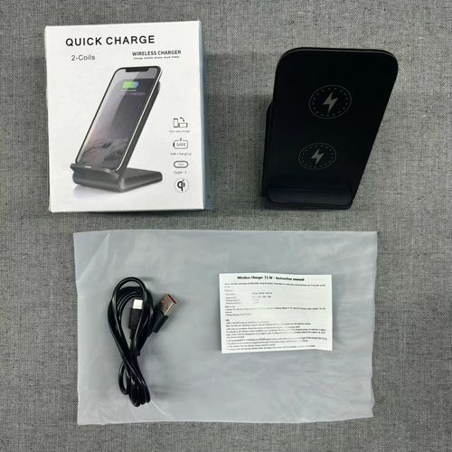 35W Fast Wireless Charging Stand - Dual-Coil Vertical Charger w | Phone Holder, Quick Charge 3.0 for iPhone | Android (2025 Upgrade)