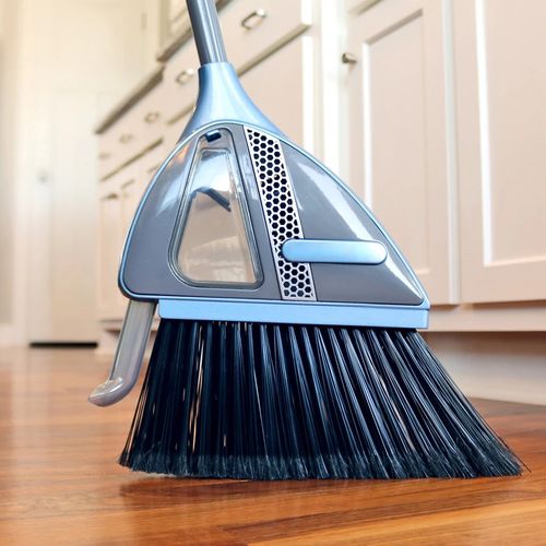 2-in-1 Sweeper and Vacuum: Electric Handheld Broom with Cleaning Brush - Multi-Surface Cleaner