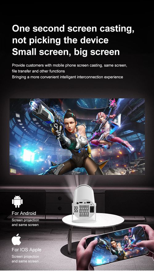 TrueHD Portable Projector - HY300 1080p 250-Lumen Cannon Design | Auto Keystone for Day |Night Wall Clarity