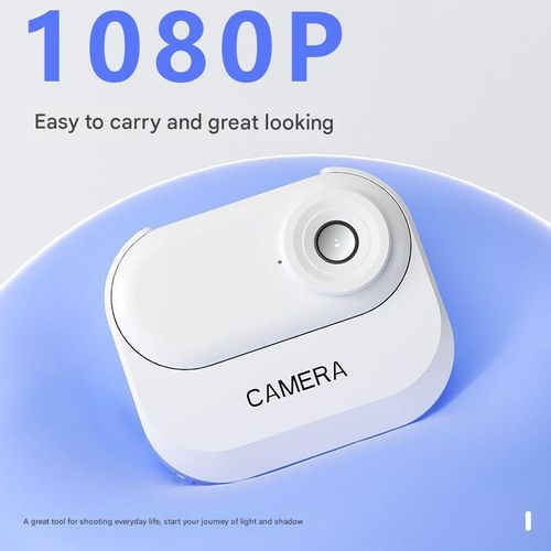 Magnetic-Clip White Thumb Cam - 64GB High-Speed Card & 4K HD  Student Vlogger Kit