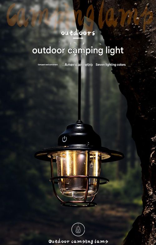 Black version energy-saving pine cone lamp | long-lasting rechargeable pendant lamp for camping ambience and tent lightin