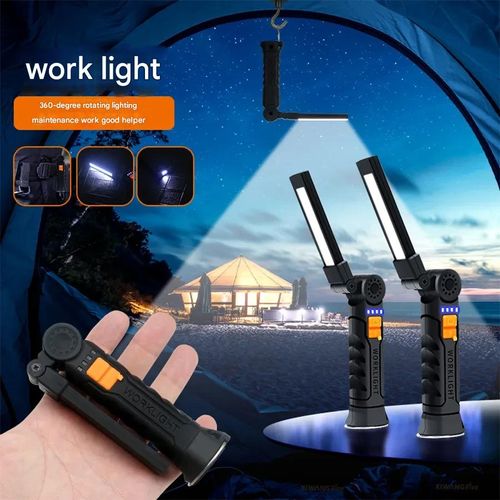 Magnetic Base Work Light -  Rotatable Super Bright LED with Rechargeable Power | Hands-Free Auto Repair Light & Emergency Floodlight