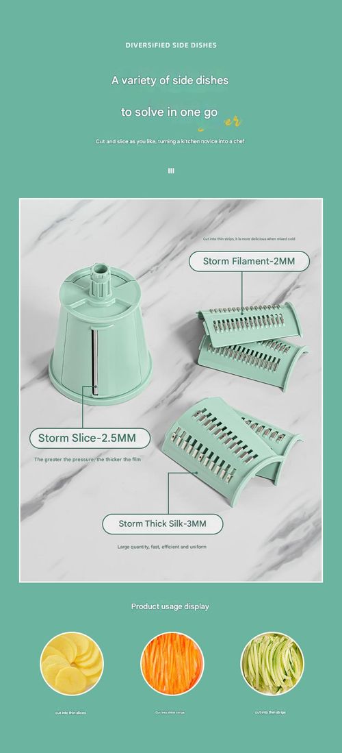 Bestselling Light Green Manual Drum Vegetable Cutter - Multipurpose shredder and slicer, perfect for cutting potato chips | Portable vegetable cutting tool for home and catering