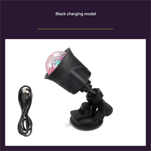 RGB Rotating Crystal Ball Light - Sound Activated & Music Sync for Vibrant Car | Party Atmosphere | USB Powered Dazzling Disco Projector