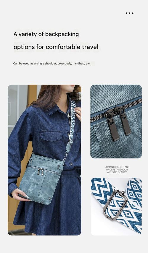 2025 New Blue European & American Stylish Women's Bag - Spacious Studded Crossbody Bag with Front Pocket & Brass Zipper | Convertible Shoulder & Crossbody Bag