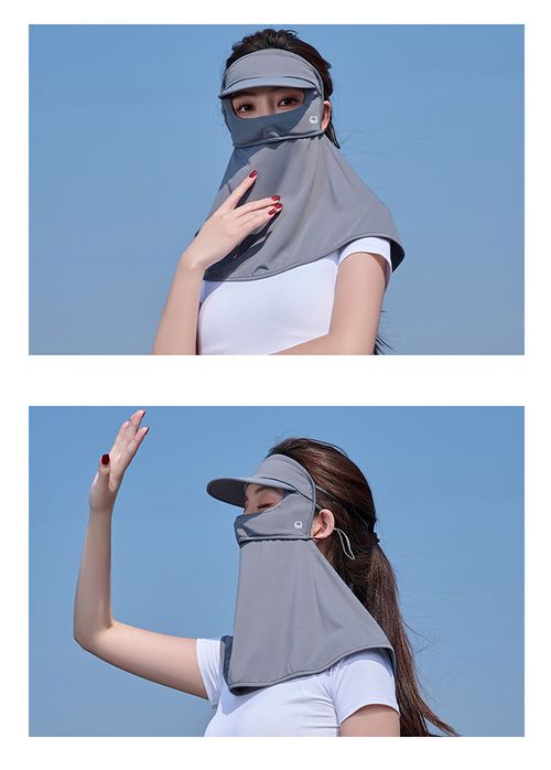 UPF50+ Sun Protection Face Shield - Dark Grey UV Protection Face Shield | Breathable Cycling & Outdoor Protection - Blocks 98% UVA | UVB