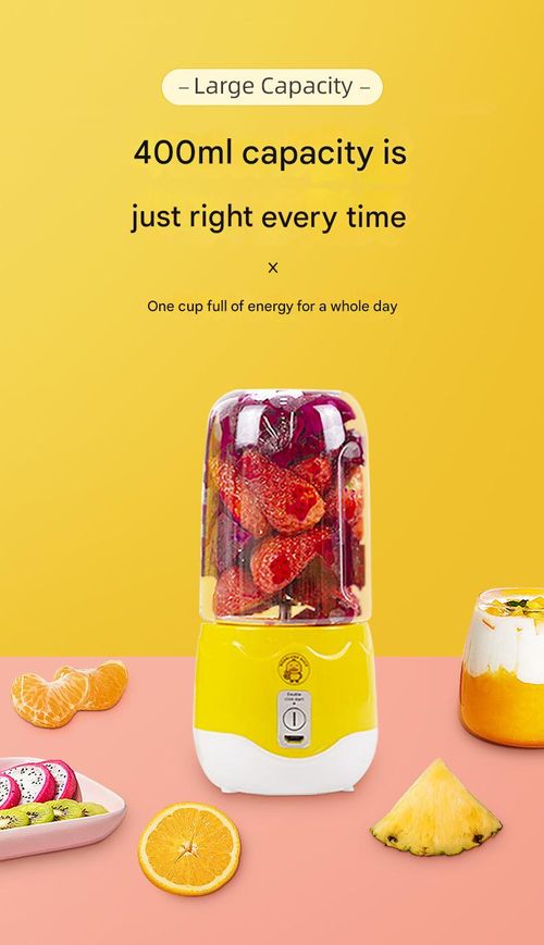 One-Touch Mini Blender - Cute 3-in-1 Duck Juicer Cup | Detachable Base for Cordless Blending Anywhere