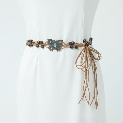 Butterfly Design Waist Rope - Casual Bohemian Braided Belt for Retro Fashion