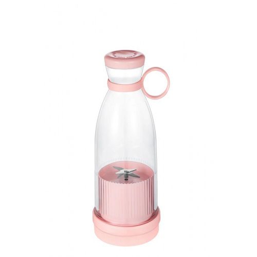 Pink On-the-Go Juice Cup: Mini 3-in-1 Blender & Shaker - Portable Essential for Dorm, Travel & Beyond