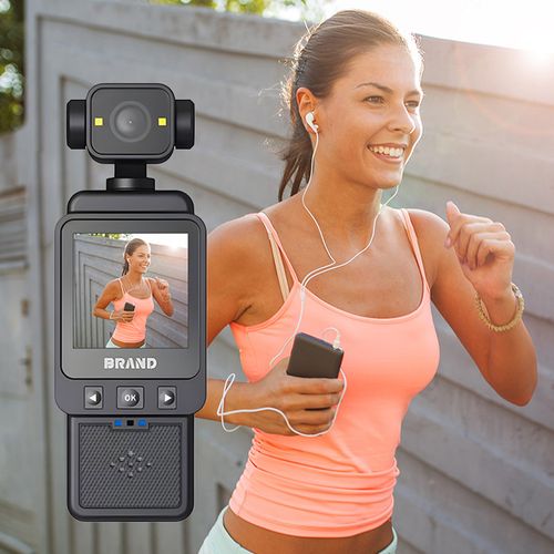 New Mini Handheld Sports Pocket Camera - 128GB Storage, WiFi-Enabled, 180° Rotatable Lens, Ultra-Portable with Clip Design