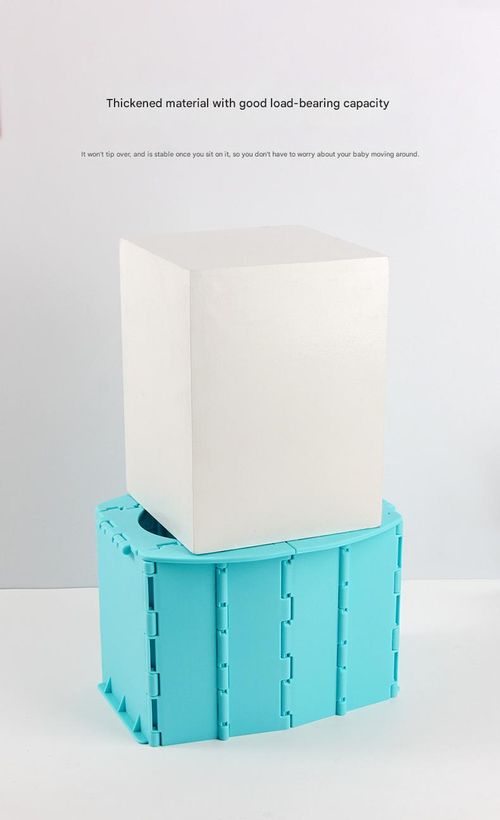 Collapsible Travel Potty  - Portable Car Toilet Emergency Kit with Splash-Proof Design, Foldable Commode for Road Trips & Camping (Sky Blue)