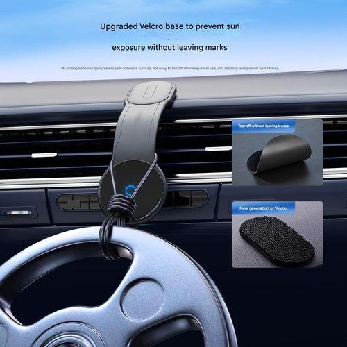 Flexible Bendable Magnetic Car Mount - 360° Adjustable Foldable Phone Holder(Black)