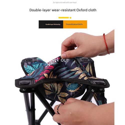 Premium Folding Camp Stool: Taller & Wider Seat with Side Pocket - Includes Carry Bag & Ultra-Light for Fishing, Outdoors, Art