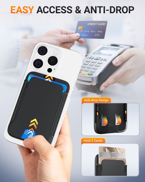 MagSafe-Compatible 3-in-1 Wallet Stand -  Adjustable Phone Mount w | Secure Card Holder