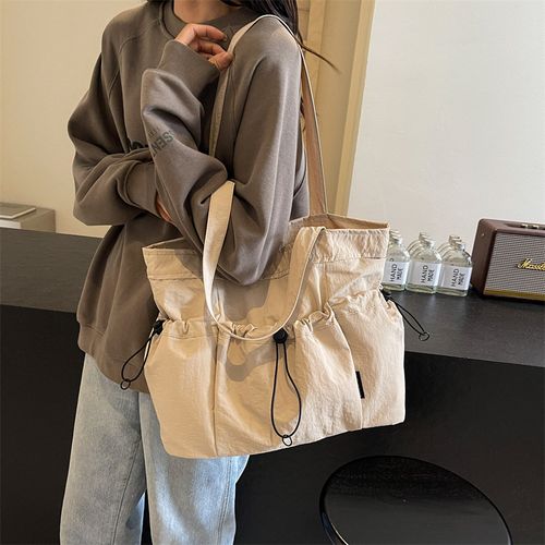 2025 Luxe Commander Tote: Oversized cream tote - fits laptop and documents | Perfect for travel | Office