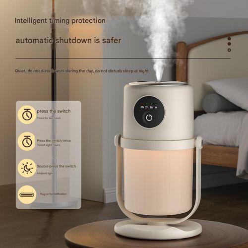 「AquaSmart Pro 2025」- Enabled Humidifier w|Auto-Climate Sync  | 360° Mist + Sleep Mode Night Light