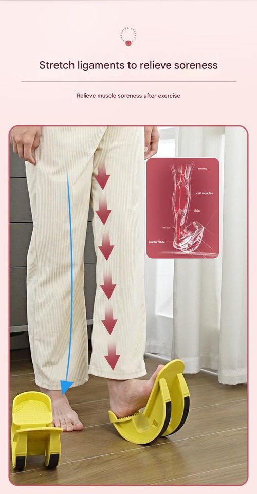 Single Lemon Yellow Ankle Rehabilitation Stretch Roller - For Dorsiflexion Restriction, Achilles Tendon and Plantar Fascia Stretching | Ankle Rehabilitation Exercise Equipment | Post-Exercise Cool-Down | Leg Toning