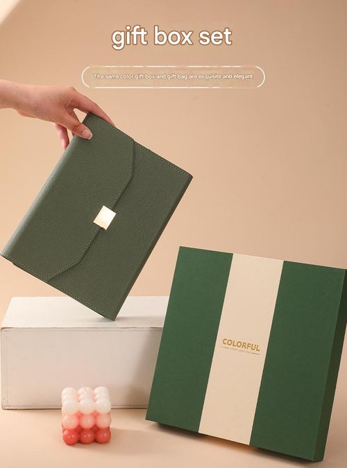 Matcha Green Business Notebook Set - A6 Loose-Leaf Premium Gift Box | High-end executive notebook, stylish diary, perfect for office use and gift giving