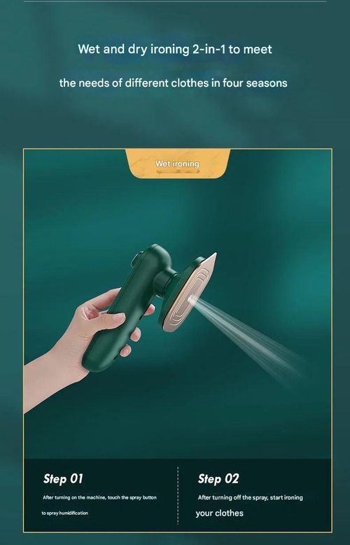 2nd-Gen Green Portable Handheld Garment Steamer - Compact Multi-Functional Household Steam Iron | Efficient Quick-Heating Wrinkle Remover for Easy Ironing