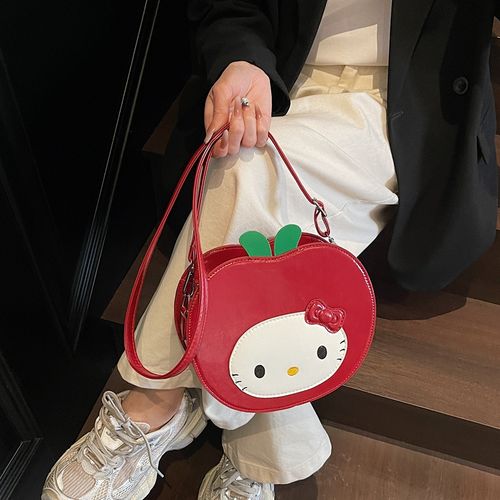 Convertible Hello Kitty Backpack - PU Leather Multi-Way Bag (Shoulder+Crossbody+Backpack)