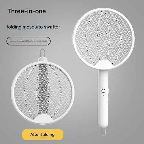2-in-1 Mosquito Killer: Powerful Electric Zapper + UV Light Attractant - Foldable & Rechargeable (KC Approved)