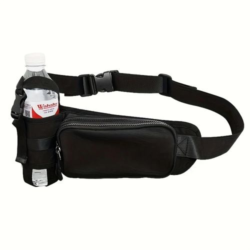 Expandable  Sport Waist Pack - 2025 Lightweight Running Belt with Waterproof Design, High-Capacity Hands-Free Bag for Gym & Commute (Sleek All-Black)
