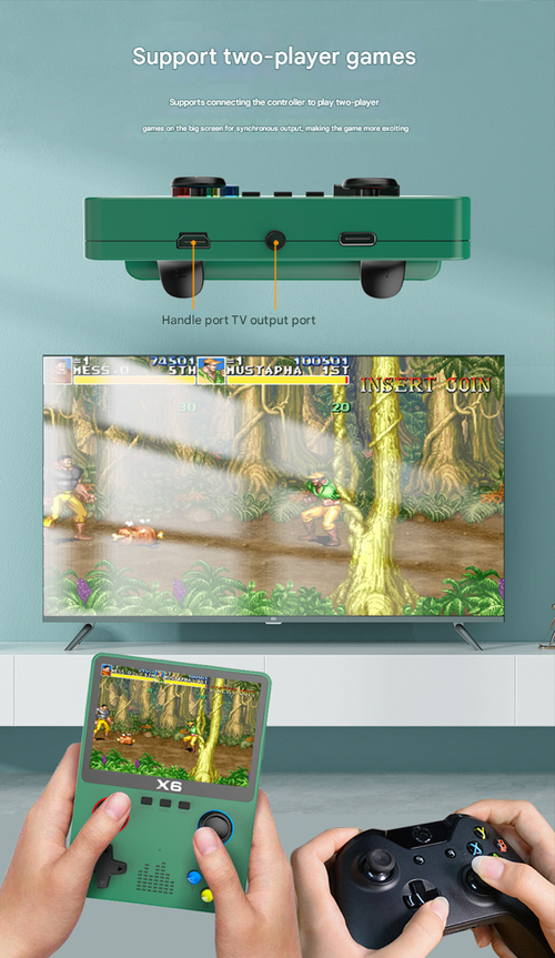X6 Handheld Retro Console - Dual Analog Sticks & 3.5 HD Screen for PSP-Style Gaming | 10,000+ Classics w Portable Co-op Green Edition