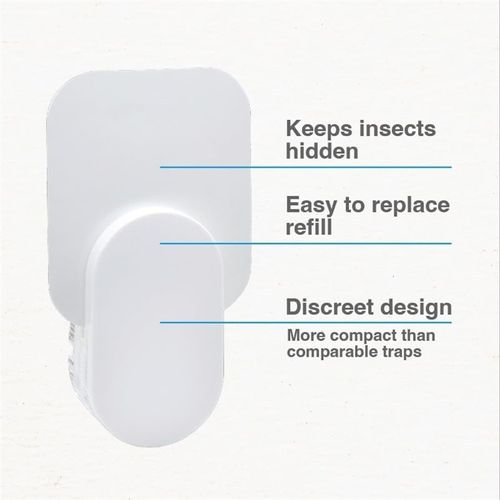 Smart Glue Trap Insect Catcher - Tech-Enhanced Mosquito Lamp w | Auto-Adhesive Boards | Silent Night Mode for Home & Kitchen Fly Control