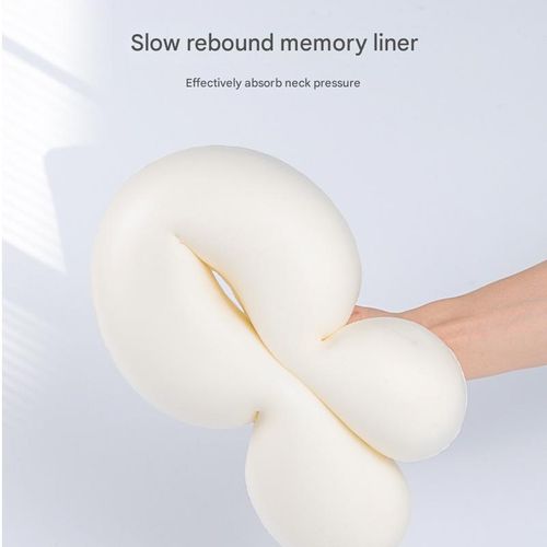 Summer Ice Silk Neck Pillow (Lavender) - Cooling Memory Foam Support for Travel & Office Naps