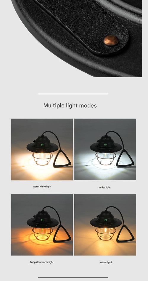 Black version energy-saving pine cone lamp | long-lasting rechargeable pendant lamp for camping ambience and tent lightin