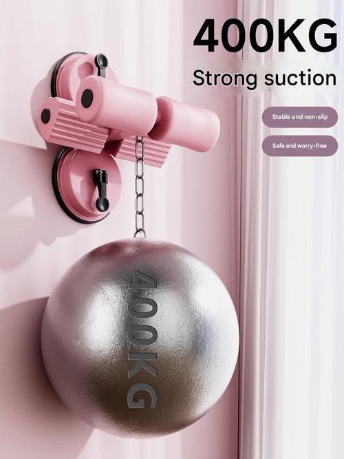 Super Stable Sit-Up Assistant: Suction Cup Base Secures Feet for Ab Workouts (Pink) - Home Gym Essential