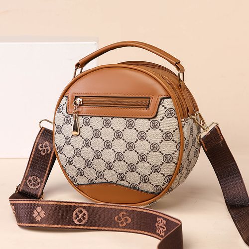 Fashion-Forward Monogram Bucket Bag - Contemporary Ivory & Logo Cylinder Purse, 3-Way Carry Shoulder Bag for Women