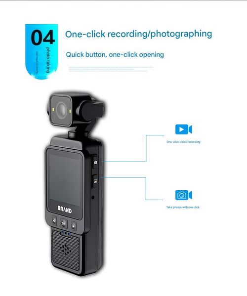 New Mini Handheld Sports Pocket Camera - 128GB Storage, WiFi-Enabled, 180° Rotatable Lens, Ultra-Portable with Clip Design