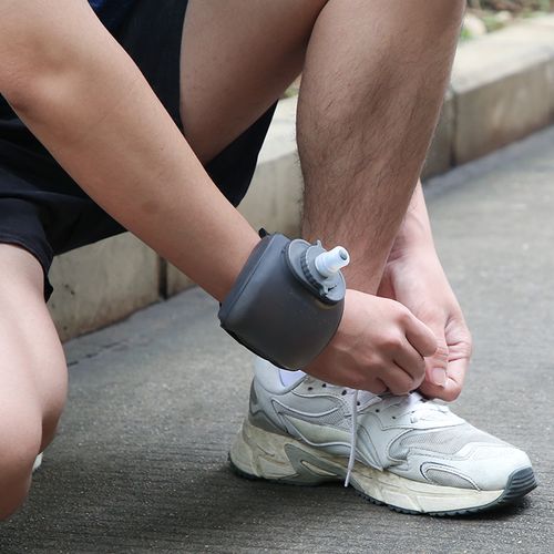 Ultra-Portable Wrist Water Bottle - Black Hand-Free Hydration for Running | Cycling | Mini Watch-Style Design w | Leak-Proof Lock