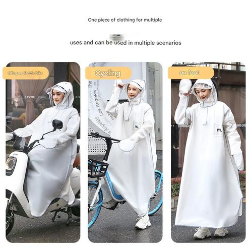 Full-Body Riding Raincoat: Rider-Centric Design with Extended Foot Shield - Storm-Proof & Tangle-Free Safety