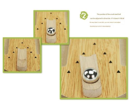 Kids' Wooden Mini Bowling Set - Creative Puzzle Toy for Parent-Child Interaction | Fun Desktop Game for Leisure & Stress Relief, Ingenious Design