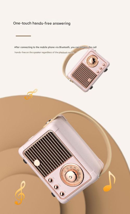 Pink Mini Retro Bluetooth Speaker - Portable Wireless Speaker with FM Radio | USB | TF Card