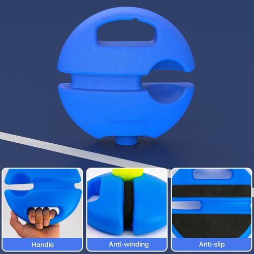 Pro-Grade Solo Tennis Trainer - Ultra-Durable Base w| Abrasion-Proof Bungee | Weather-Resistant Court Equipment